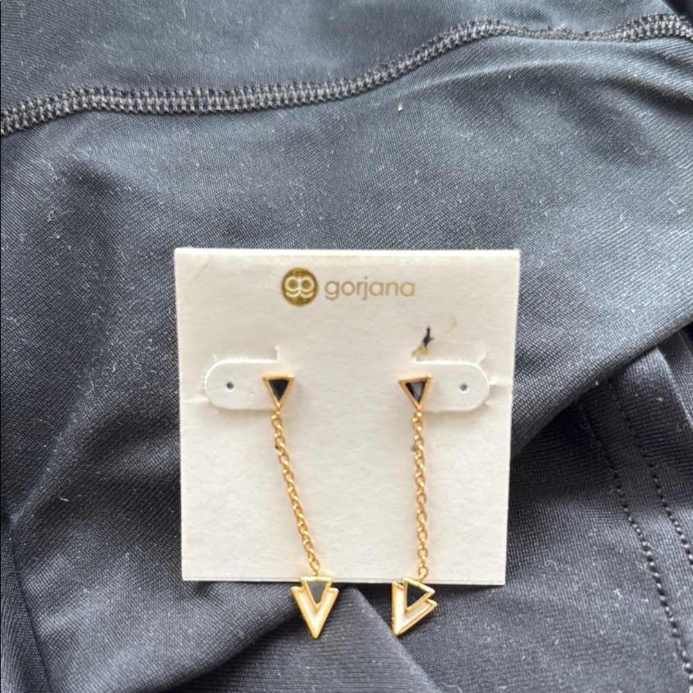 Gorjana Gold Chain Triangle Earrings